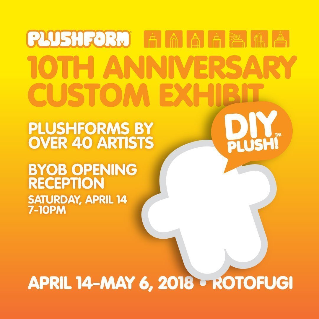 April Exhibit: Plushform 10th Anniversary Banner Image }}