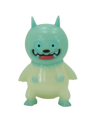 The Angel Devil - Ghost(Glow) by Rotofugi is a small, light green glowing figurine with bat-like ears, sharp teeth, wide eyes, and tiny wings—perfect for adding playful charm to your home decor.