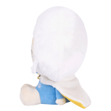 Cloudia - Momiji Magical Meadow Large Plush by Momiji features a cuddly toy with a large white head, yellow cape, and blue outfit. It's facing left with its face hidden, adding whimsy to any room decor.