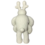 Dream Monster - OG (White) by The Little Hut (HK): a white, textured collectible with antler-like horns, round tail, and fur-like surface—stands upright and makes unique shelf decor.