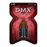 Action figure of rapper DMX in a red and black packaging with the debut album cover art and the text 