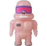 The VAG 45 — Space Controller by Medicom (JP) is a pink humanoid toy figure with a toothy grin, three black chest marks, and bold pink-purple goggles—a whimsical Japanese vinyl collectible for gachapon enthusiasts.