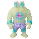 The VAG 46 — Giant Gorilla Franken Mini by Medicom is a two-headed, muscular action figure with glowing pale skin, blue wristbands, purple shorts, and colorful chest spots—a must-have collectible for Vinyl Artist Gacha fans.