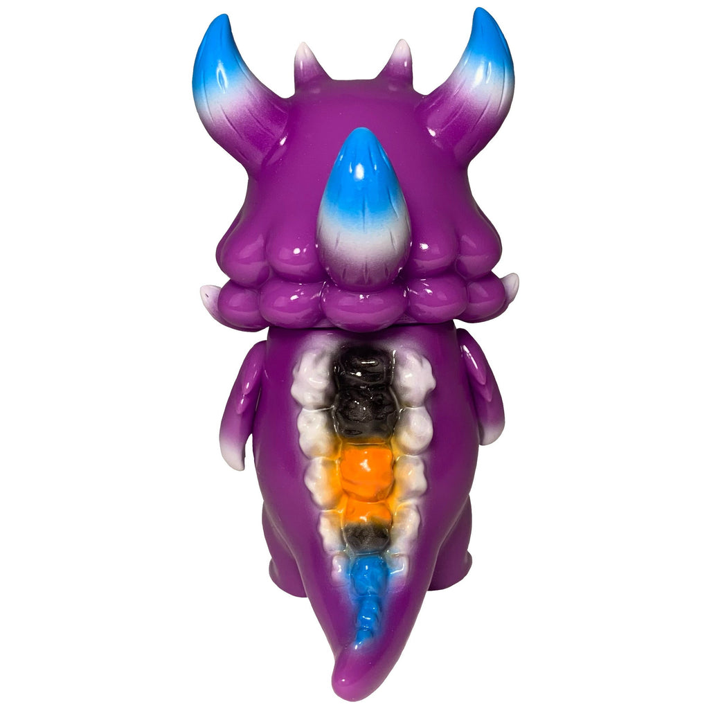 The Little Hut (HK) Rangeas Jr. - Purple: A striking collectible vinyl dragon figure featuring blue-tipped horns and a multicolored spine—perfect for any monster figure enthusiast.