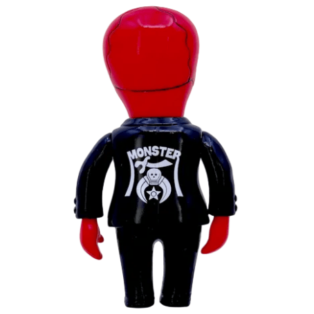 Knuckle's Bonehead by How2Work (HK): a red figurine with a smooth, featureless head in a black