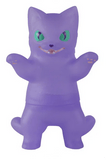 The Negora Color Pallette by Konatsuya (JP) is a purple kitty kaiju figurine with green eyes, an open-mouthed smile, and raised arms—an adorable collectible for kaiju fans, shown standing upright on two legs against a white background.