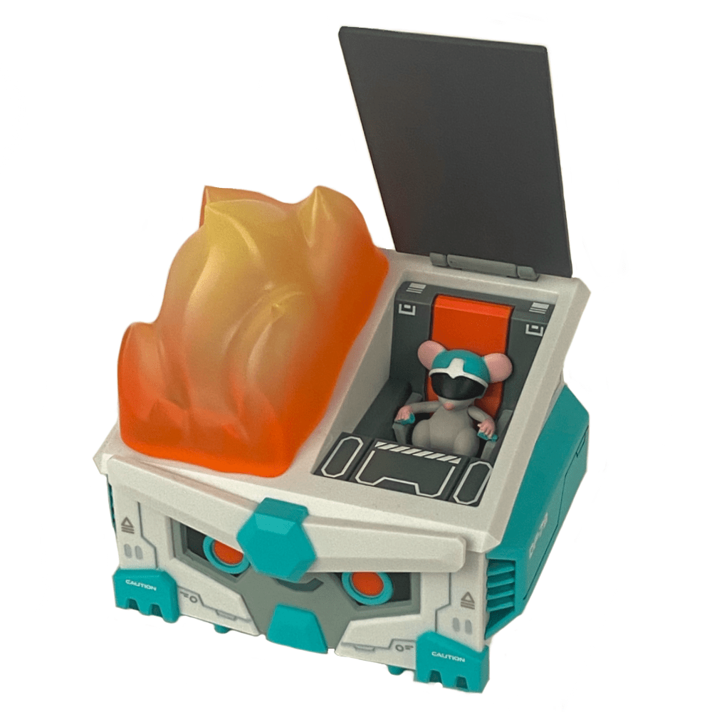 A Mecha Dumpster Fire DF-79 toy, perfect for Gundam fans and collectors from Disburst.