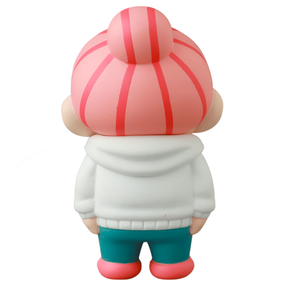 A silly pink Vag 35 - Inu No Kagayaki toy on a work desk. (Medicom JP)