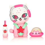 A tokidoki Galactic Cats Blind Box, featuring headphones and a bottle.