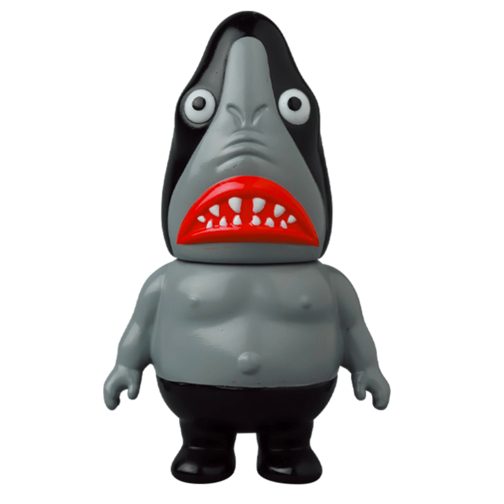 A Vag 35 - Samen Chu figure of a shark with a vibrant red mouth by Medicom (JP).