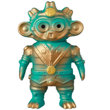 VAG 34 - Tomodachi Second Machine by Medicom (JP) features a gold and teal design, large round eyes, an armor-like suit, and a headpiece with circular decorations—this ancient Machine rises again as a gentle timeless guardian.