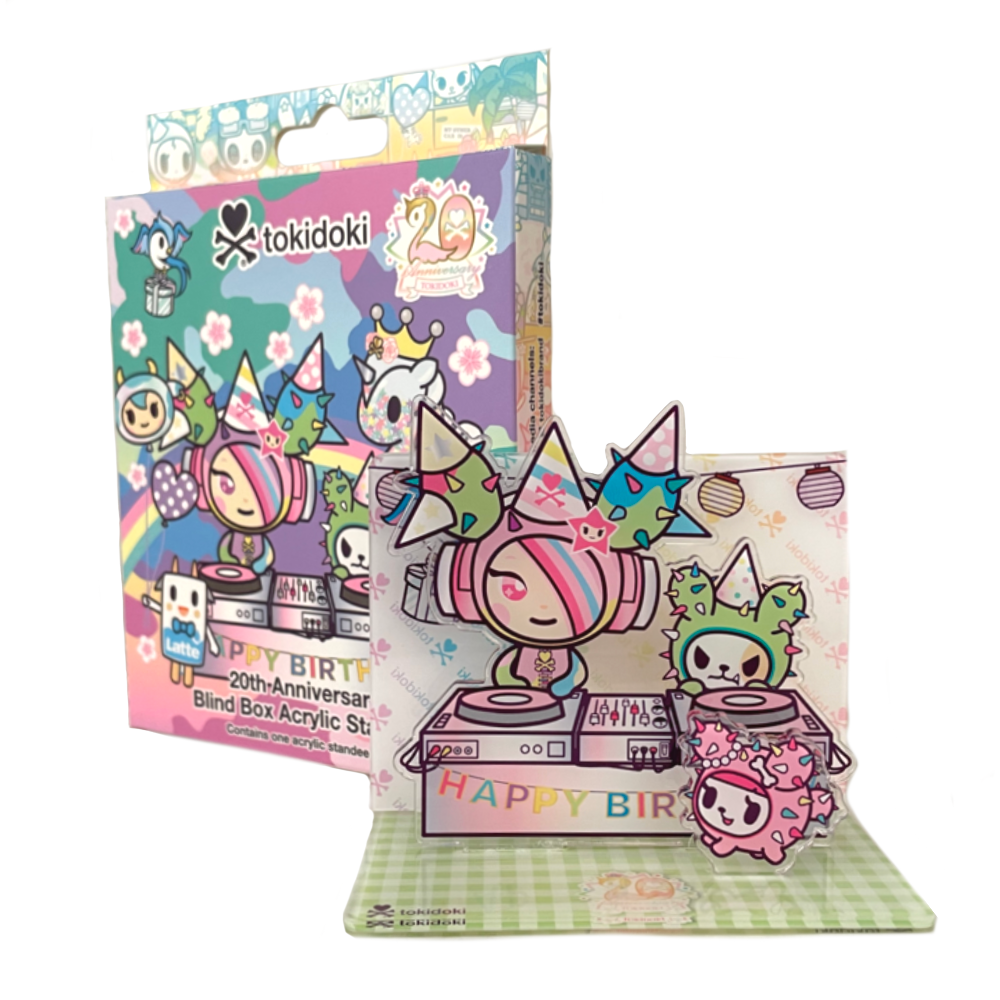 Celebrate Tokidoki’s 20th Anniversary with the Tokidoki 20th Anniversary Acrylic Standee Blind Box—featuring beloved characters and festive designs, perfect for collectors!.