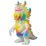 The Medicom (JP) VAG 10th Anniversary — Rangeas is a Japanese vinyl monster figure with horns, spikes, a white base, and rainbow gradient accents, inspired by collectible gachapon toys.