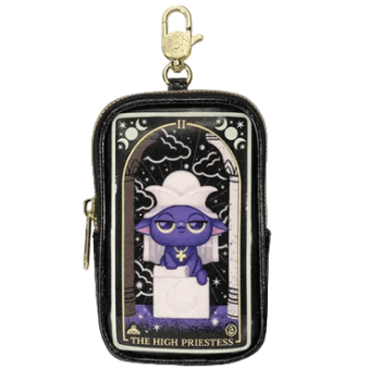 The Wild Magic Tarot Mystery Coin Bag- Blind Box by Kaleidos Creative features a stylish card-style design with a purple cat as
