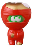 The VAG 41 — Yummy Mummy by Medicom (JP) is a playful Japanese vinyl toy with a large gold and red apple-shaped head, green eyes, and a red body in the style of classic gachapon figures.