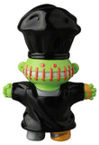Medicom (JP)'s VAG 39 — Butcher is a Japanese vinyl toy with green skin, orange face stitching, a black outfit, and a tall black chef hat—ideal for quirky gachapon figure collectors.