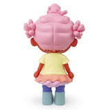 Binky — OG by Rotofugi is a limited edition art toy featuring a Black girl resin figure with pink hair in buns, yellow top, pink/purple skirt, and blue boots, standing with her back to the viewer. Inspired by Bianca Pastel’s vibrant designs.