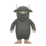 The Super 7 (US) Where the Wild Things Are ReAction Figure – Bull stands upright with yellow eyes, white horns, sharp teeth, and claws—a must-have for any collector.