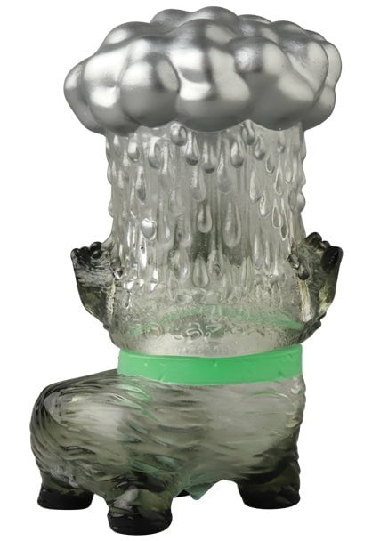 The VAG 41 — Heavy Rain Cat by Medicom (JP) is a translucent, toy-like figure inspired by Japanese vinyl toy design, with a cloud head, raindrop details, green collar, and black feet—ideal for Vinyl Artist Gacha fans.