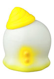 The VAG 39 — Kaiju Icey Baby by Medicom (JP) is a white, dome-shaped Japanese vinyl toy with a yellow swirl top and two yellow dots, resembling a cute snail—perfect for gachapon fans and unique collectible seekers.