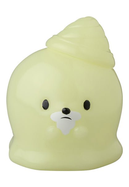 The VAG 39 — Kaiju Icey Baby by Medicom (JP) is a small, pale yellow, blob-shaped Japanese vinyl toy with a swirl on top and a simple face—ideal for collectible gachapon figure fans.