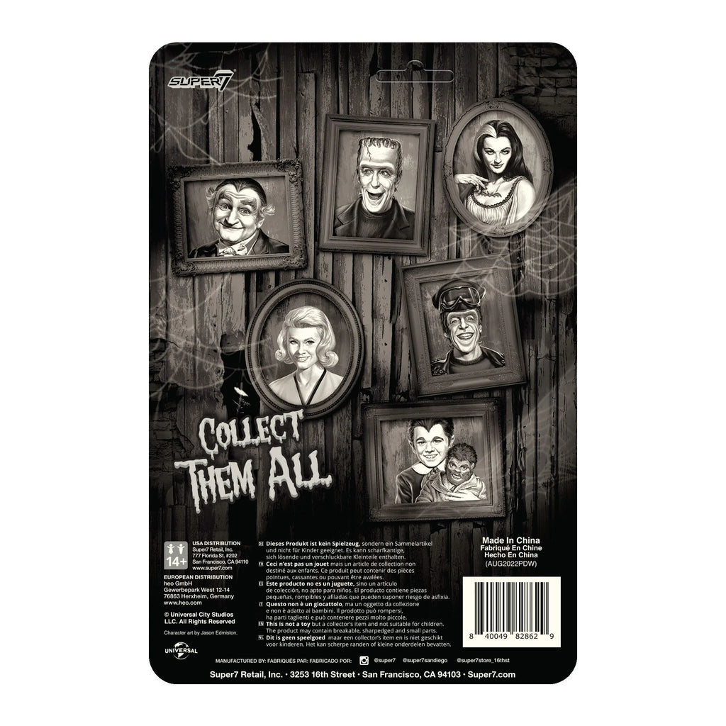 Get your hands on the latest Munsters ReAction Figure from Super 7 (US), featuring characters from all your favorite animated classics. Add a touch of magic to your collection with Marilyn, the newest addition to this must-have lineup.