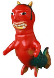The Namanari Ningyo — VAG 10th Anniversary by Medicom (JP) is a red humanoid vinyl figure with horns, sharp teeth, and a fish-like lower body—an eye-catching showcase of Japanese toy design.