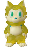 Ookamikun — VAG 10th Anniversary by Medicom (JP): a small, yellow and cream cartoon wolf figurine with blue eyes and a bushy tail, perfect for gachapon fans or Japanese vinyl toy collectors.