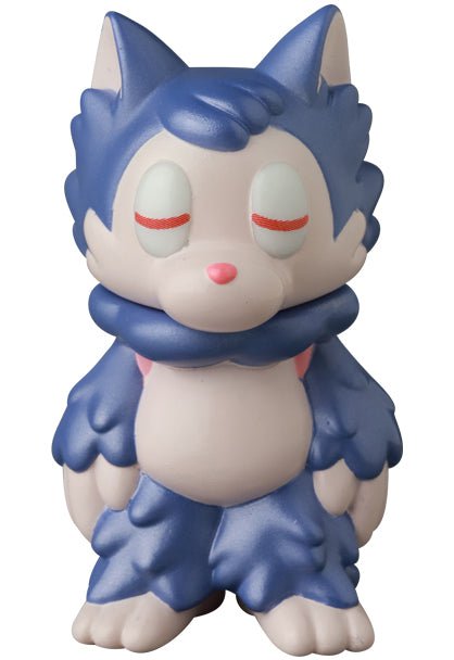 Ookamikun — VAG 10th Anniversary by Medicom (JP) is a cartoonish blue and white wolf figurine with closed eyes and a neutral look, ideal for fans of Japanese vinyl toys or Vinyl Artist Gacha collectors.