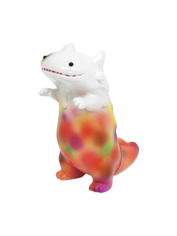 Byron — Orange Dots by The Little Hut (HK) is a small, upright dinosaur toy with a white head and a multicolored, orange-dotted body—perfect for fans of pastel monsters and Kaiju art.