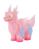 The Konatsuya Ryudora — Dream Sakura is a limited edition collectible: a small, pink, translucent dragon figurine with cherry blossom hues, green eyes, blue flame-like markings, and white horns and claws.