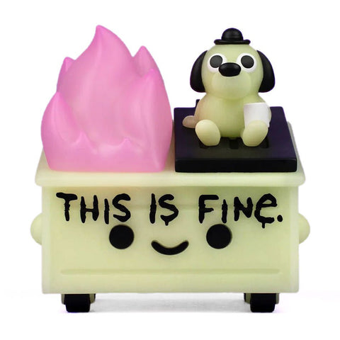 This is Dumpster Fire — This is Fine Glow Edition, 100% Soft - glow in the dark.