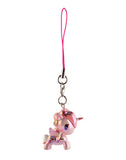 The tokidoki Shimmer Cherry Blossom Unicorno Frenzies Blind Box features a pink floral keychain with a bright pink strap—an adorable accessory perfect for clipping onto bags or keys.
