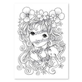 A Rotofugi Coloring Cards Set 1 - Jeremiah Ketner coloring page suitable for artists or a coloring game.