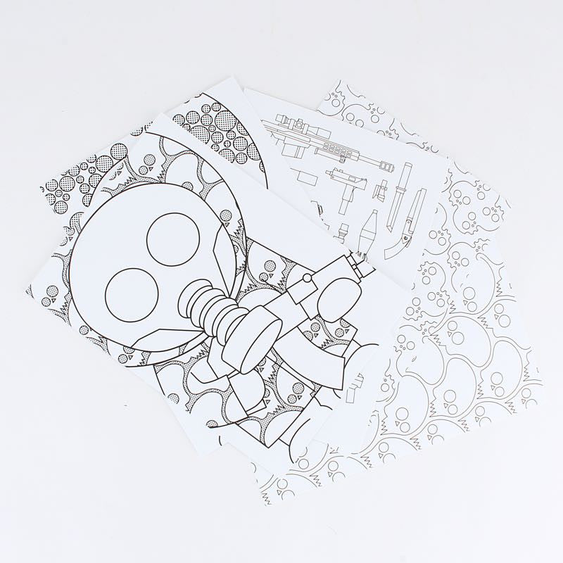 A set of Rotofugi Coloring Cards Set 2 - Ferg, perfect for art enthusiasts.