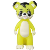 A collectible Vinyl Artist Gacha Series 6 - Tanuki no Pokopon toy panda bear with black and yellow eyes from Medicom (JP).