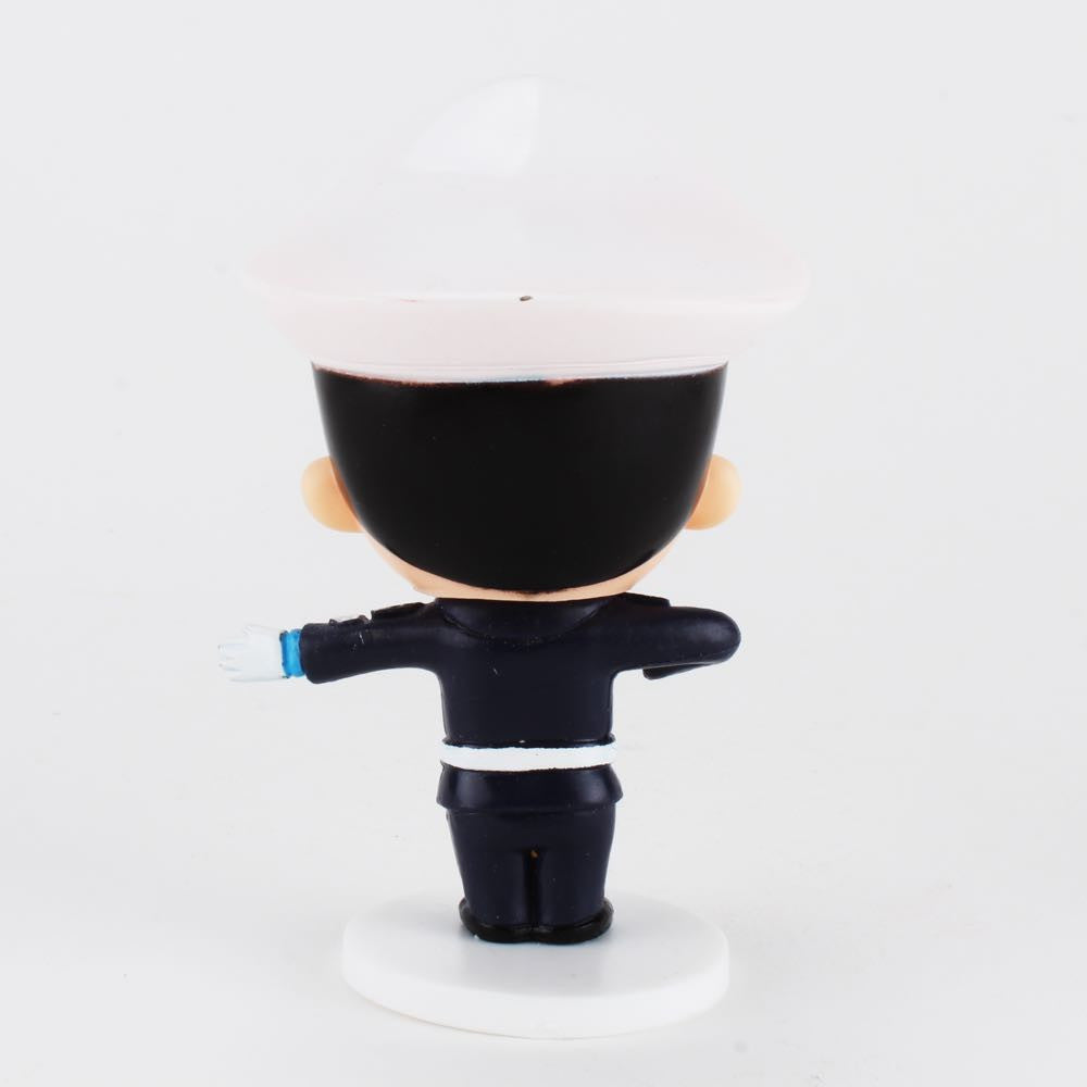 A small figurine of Best Happy Police Friends - Traffic Cop Huang in uniform by ExWorks/SII (CN).