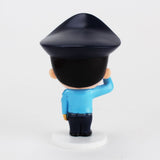 A designer figurine of Best Happy Police Friends - Patrol Officer Wang with a hat on his head by ExWorks/SII (CN).