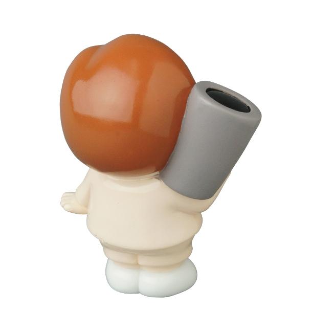 The Vinyl Artist Gacha Series 13 - Fumharu Kun by Medicom (JP) features a small figurine with a large brown head holding a gray cylinder over its right shoulder, seen from behind against a white background—perfect for any collector.