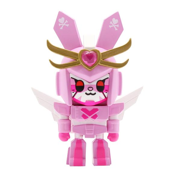 A pink bunny toy from the tokidoki Tokimondo Blind Box series with a crown on its head.