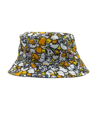 This reversible Gudetama Bucket Hat by tokidoki features cartoon animals, perfect for a bad hair day.
