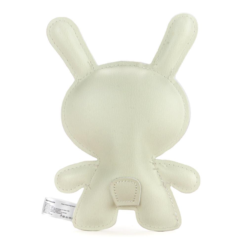 A white bunny toy on a white background, resembling a Kidrobot Holiday 5