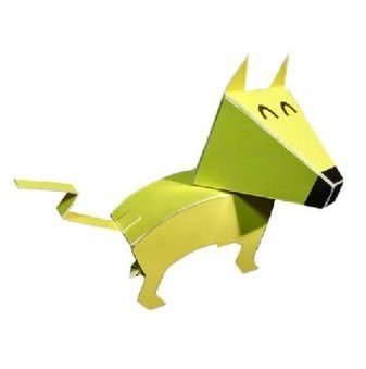 Fox DIY Paper Toy Postcard #028