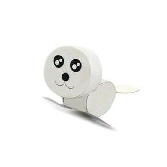 Seal DIY Paper Toy Postcard #059