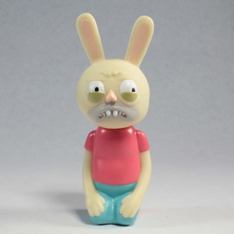 A cute Tinder Toys: Rabburt bunny with glasses and a pink shirt.
