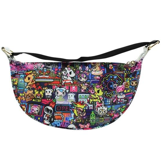 A bag from the Tokidoki Midnight Metropolis series, featuring cartoon characters.