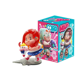 A Miro & Wujo Blind Box figurine of a girl with red hair, inspired by Chinese artist Wujo.