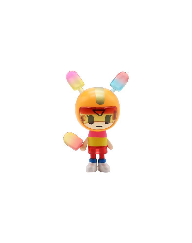 A tokidoki Ice Cream Girls 3-Pack figure with a helmet and a hat perfect for summer adventures.