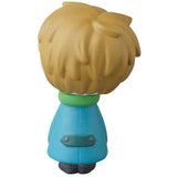 The VAG Series 25 β Edward the Timid Friend by SONIC, from the brand Medicom (JP), is a charming chibi figure featuring blond hair, wearing a blue coat and green scarf, facing away. This adorable piece embodies the charm typical of Japanese vinyl toy art, capturing the essence of iconic gachapon figures.