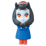 Medicom (JP)’s VAG Series 25 — Maria by Asami Matsumura is a Japanese vinyl toy with horn-shaped black hair, pale skin, blue dress, and red boots—an eye-catching figure for any gachapon collection.